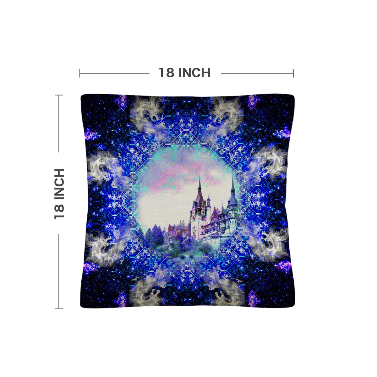 Amen Jin's Katerina's Eros & Psyche Desires Dragoness Dreams Linen Throw Pillow 18" x 18" ( 1 Piece ) | Ships from USA