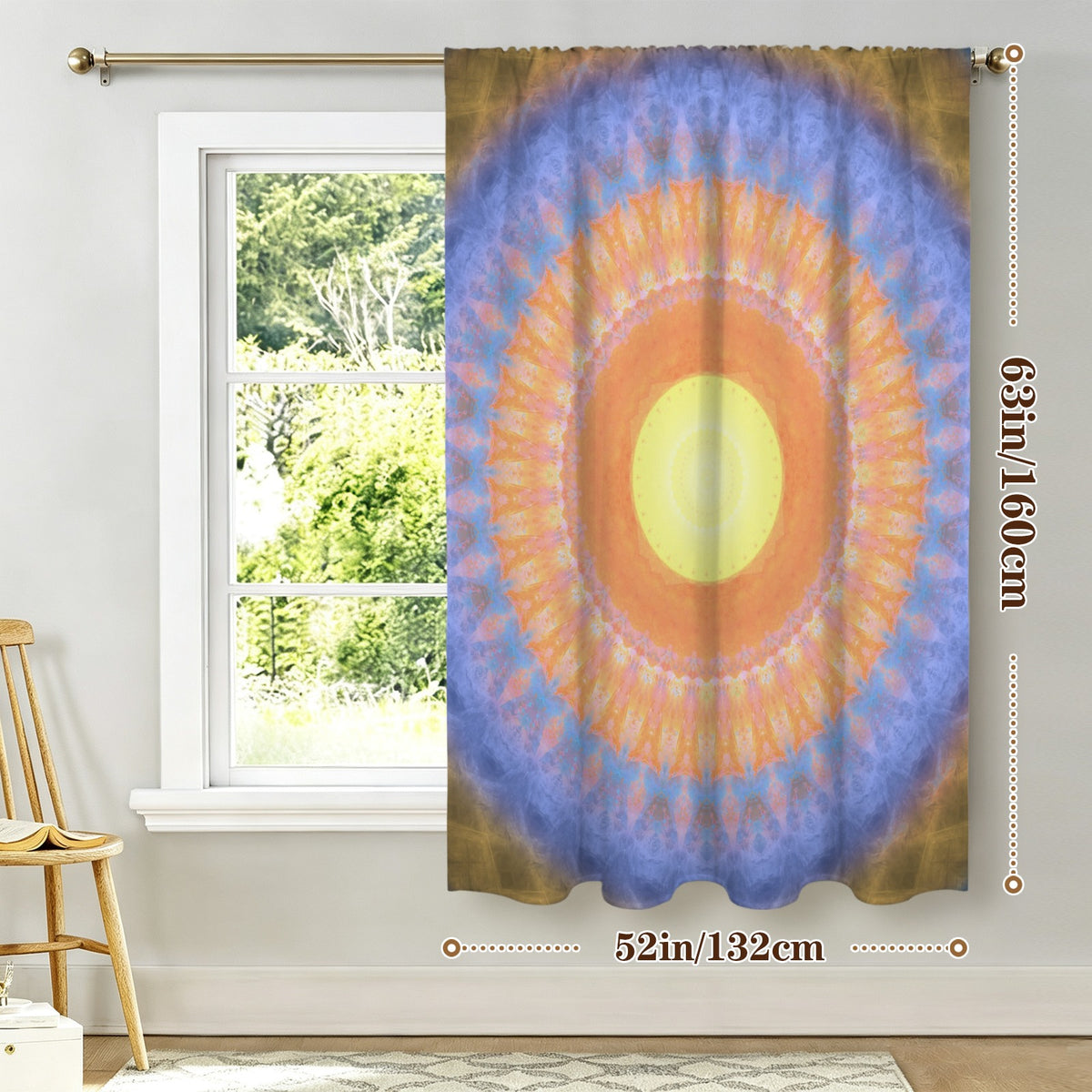 Katerina's Love Will Never Die Desires Window Curtain 52" x 63" ( 1 Piece ) | Ships from USA