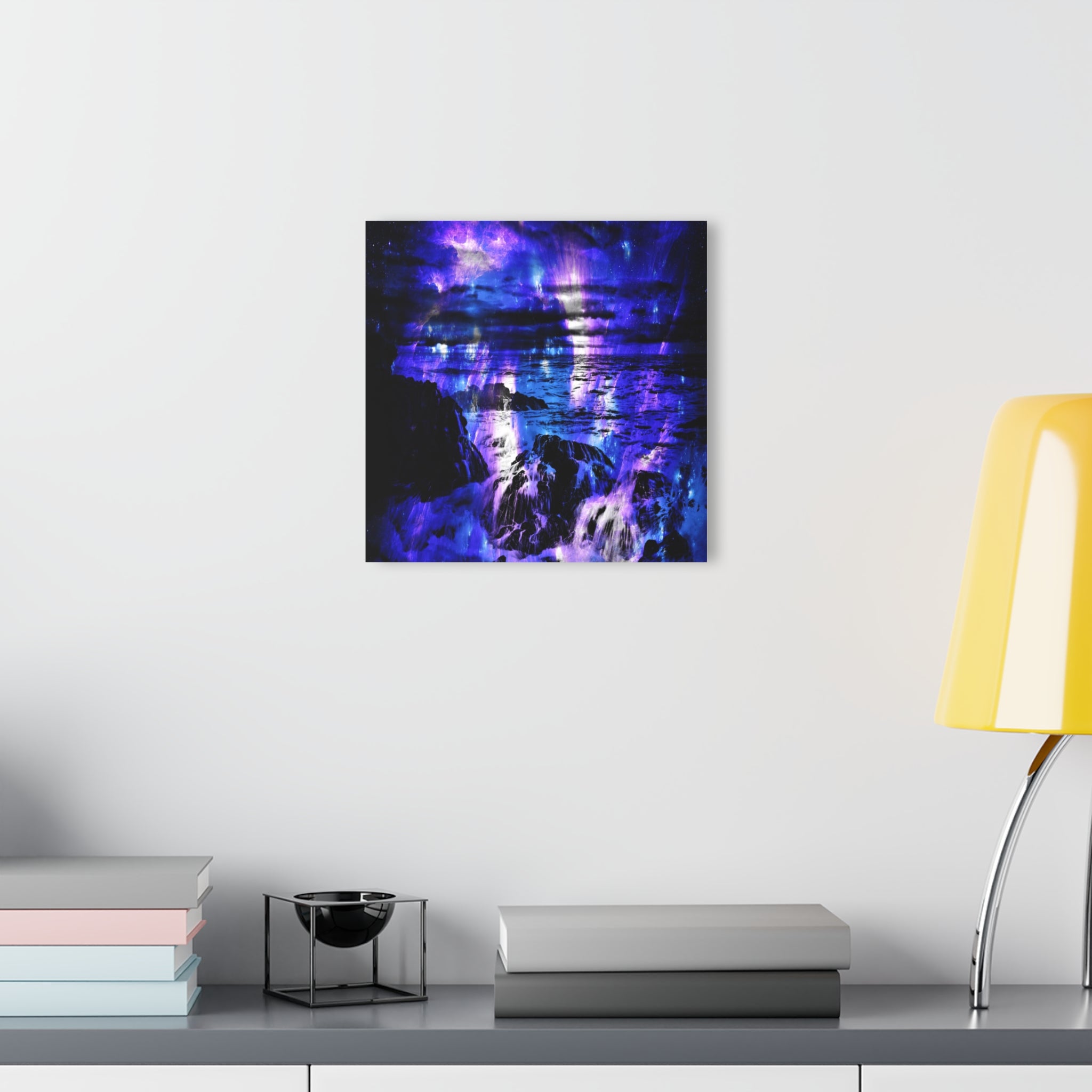 Amethyst Sapphire Cosmic Falls Dreams Acrylic Prints (French Cleat Hanging)