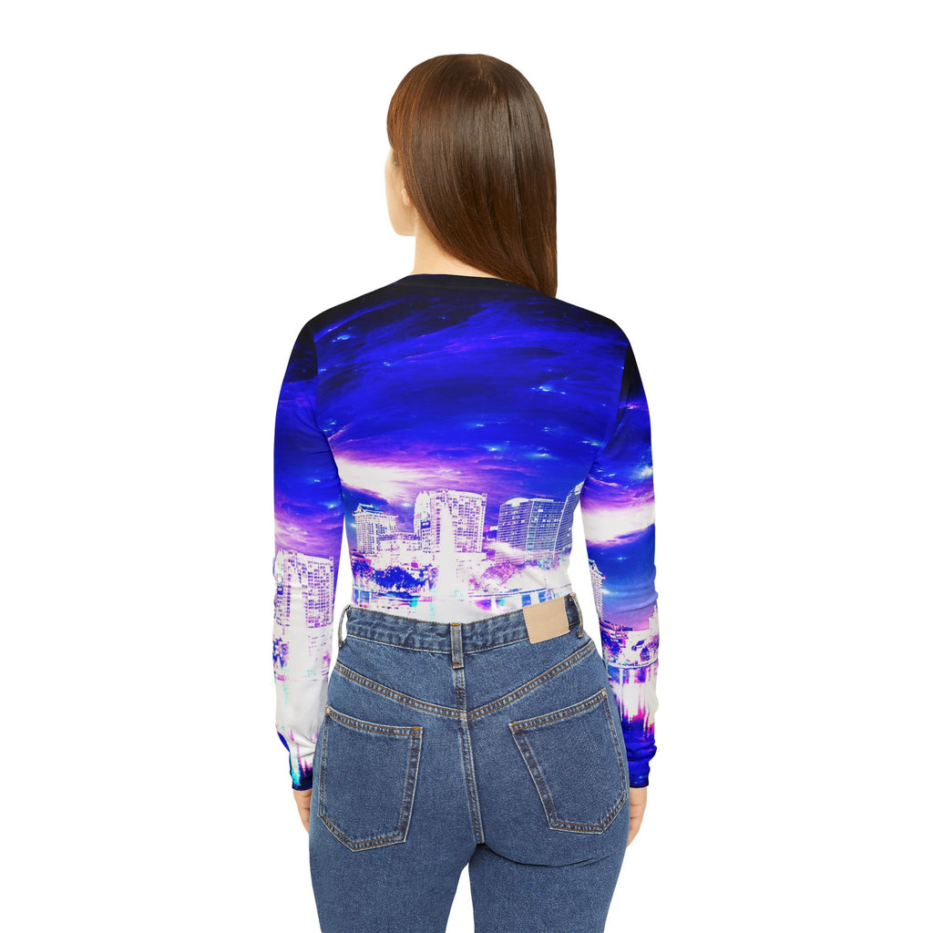 Amethyst Sapphire Orlando Dreams Women's Long Sleeve V-neck Shirt