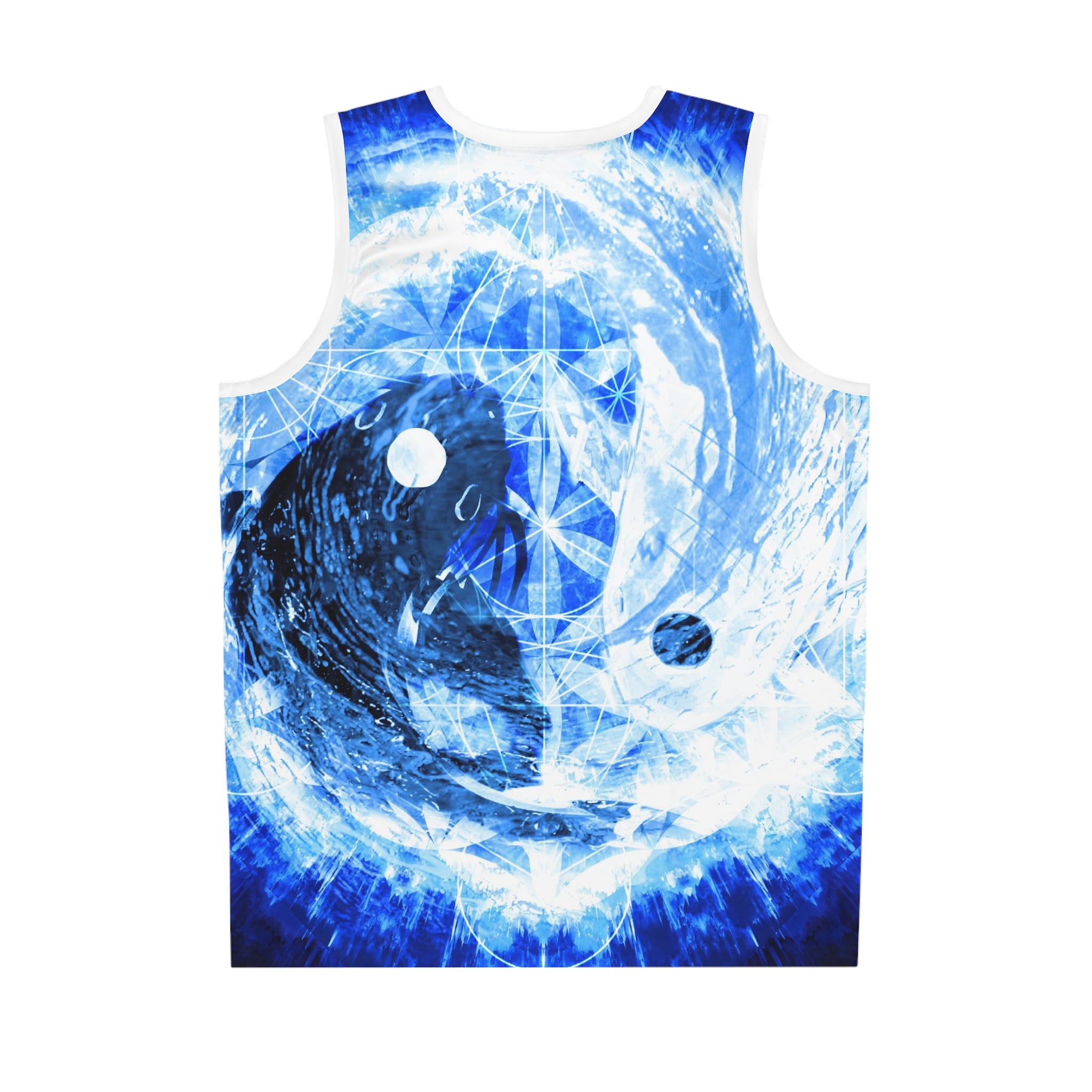 Amen Jin's Blue Sun Koi Meditations Basketball Jersey