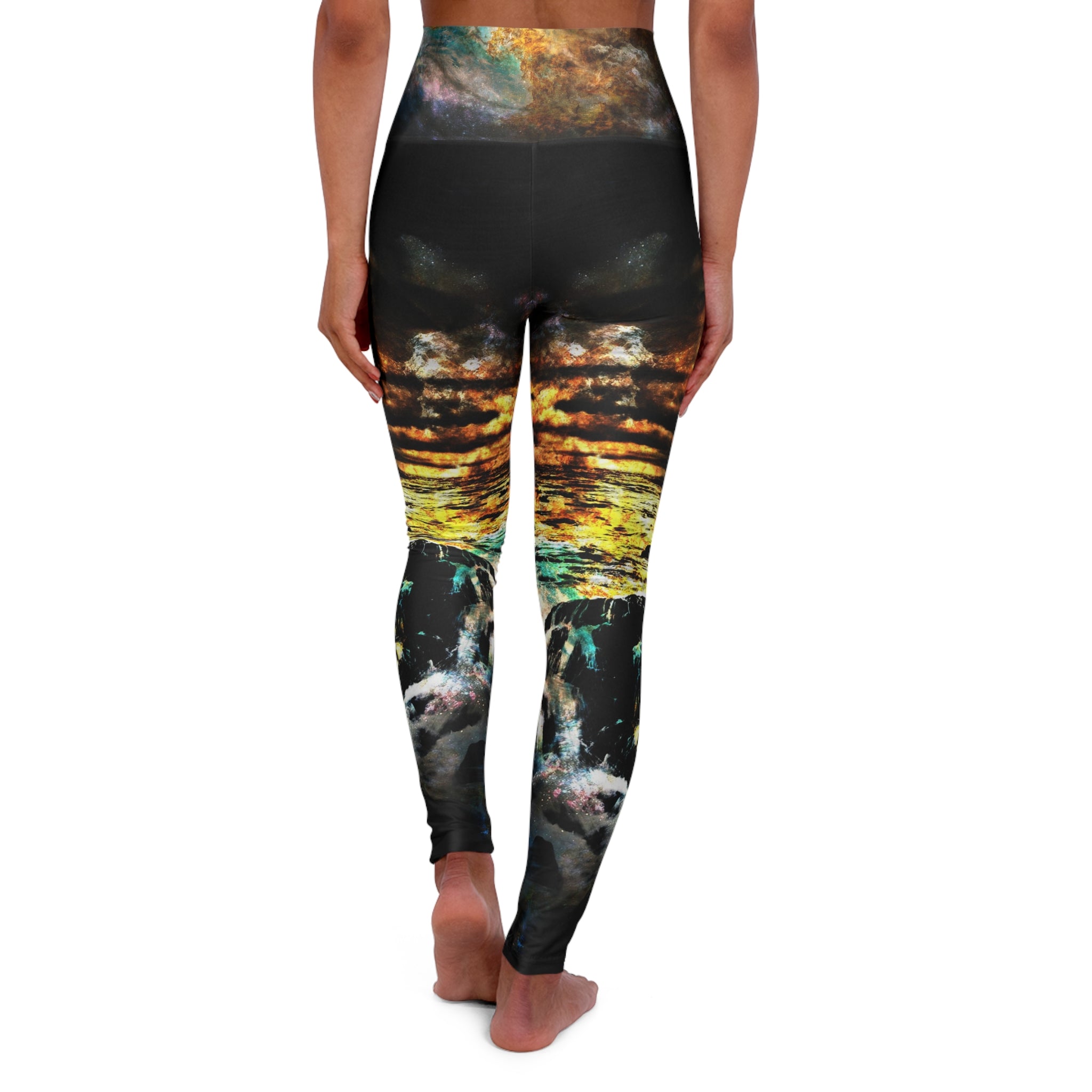 Breathe Again Cosmic Falls Dreams High Waisted Yoga Leggings