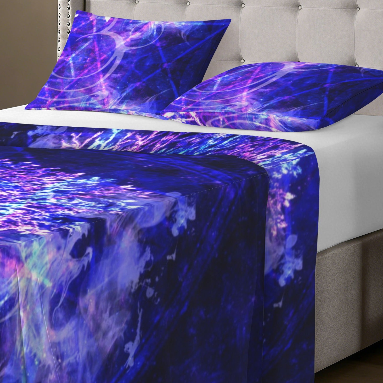 Katerina’s- Dragon's Eye Desires Buddha Meditations 3-Piece Bedding Set (Bed Sheet + Pillowcases)  | Ships from USA