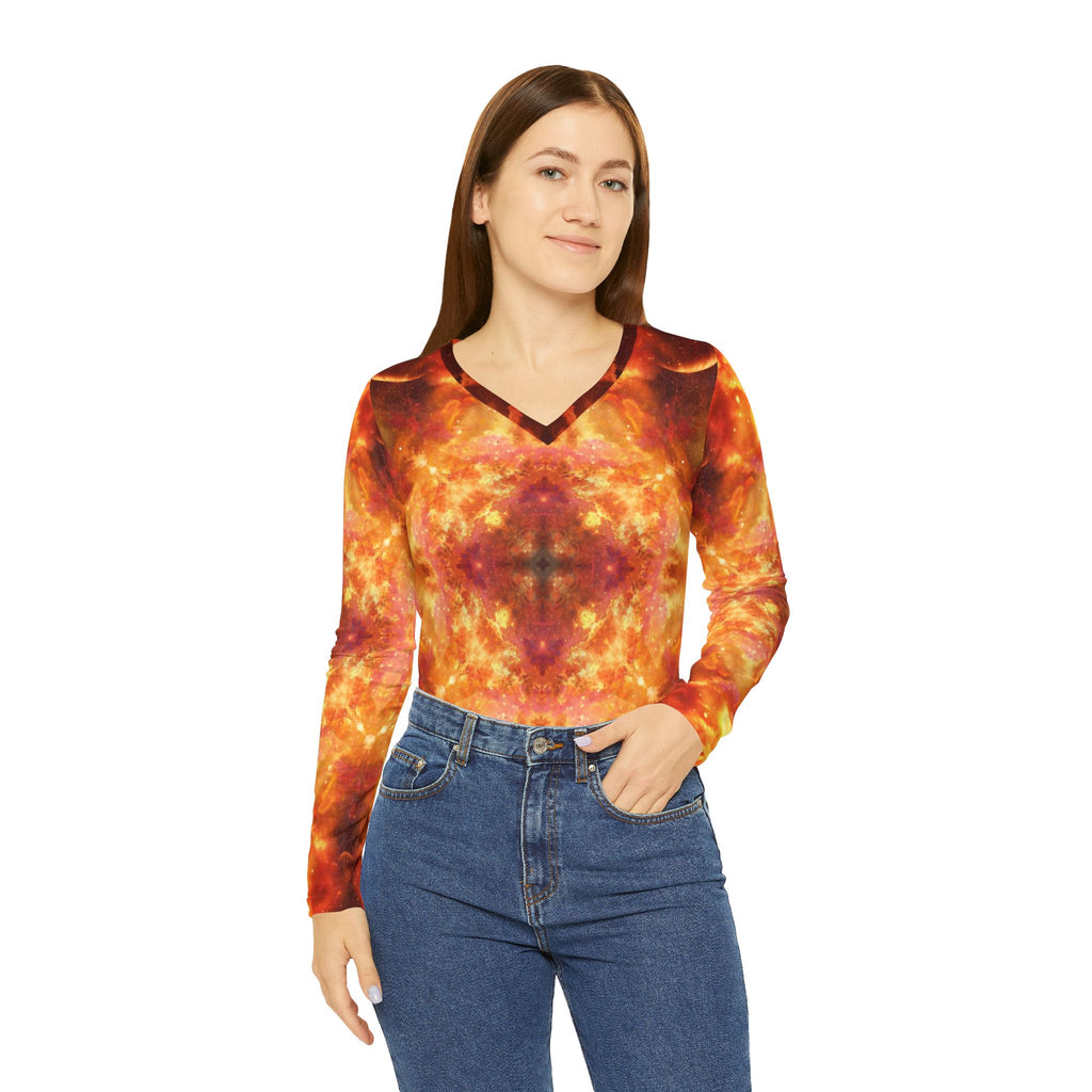 Samhain Night Desires Women's Long Sleeve V-neck Shirt