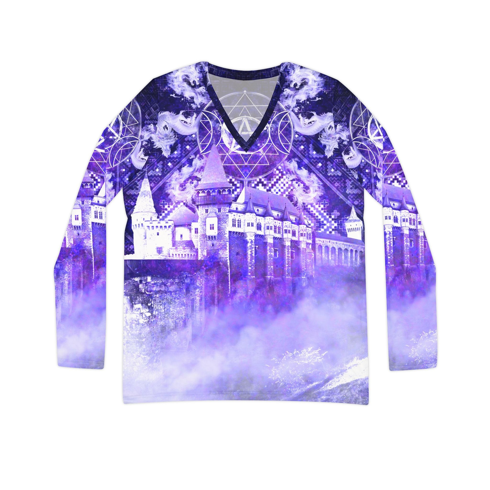 Katerina's Dragon's Eye Dracularian Meditations Women's Long Sleeve V-neck Shirt