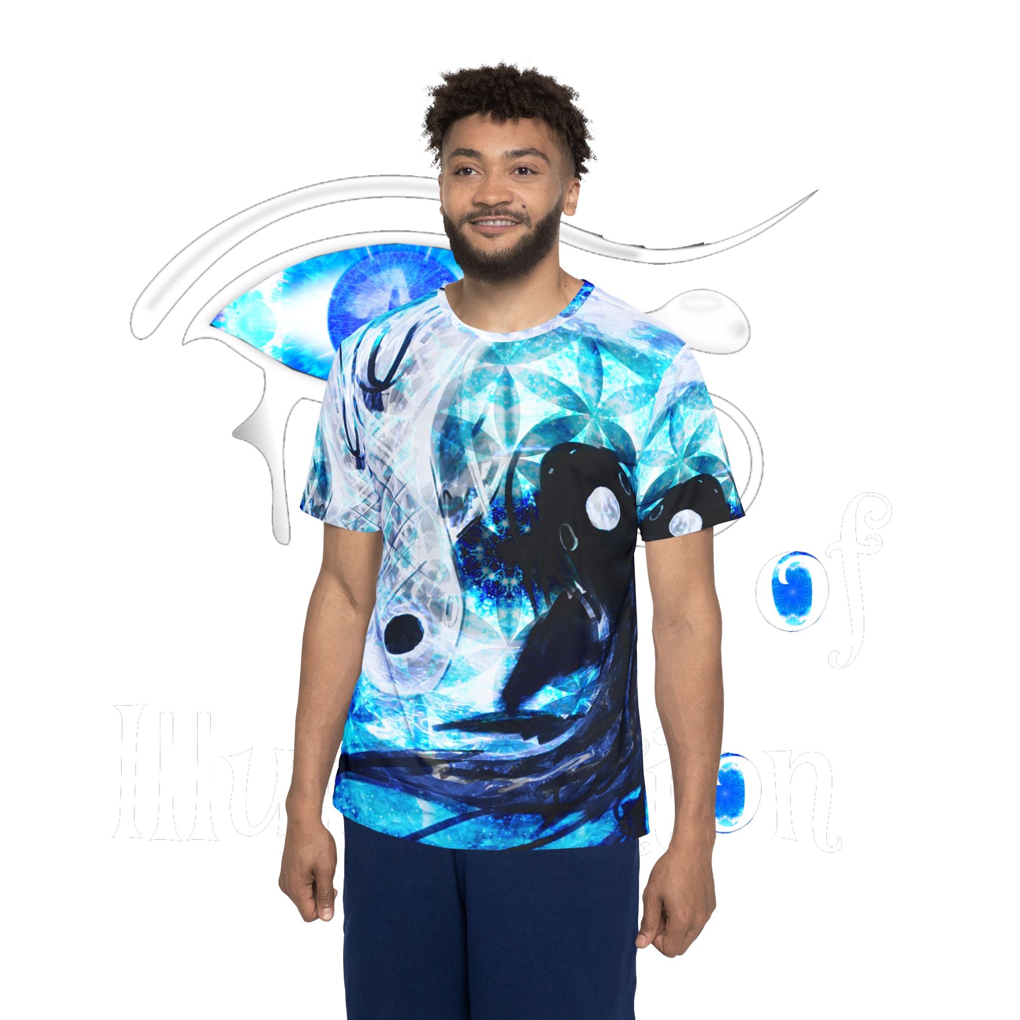 Amen Jin's all the White Horses Koi Meditations Men's Jersey