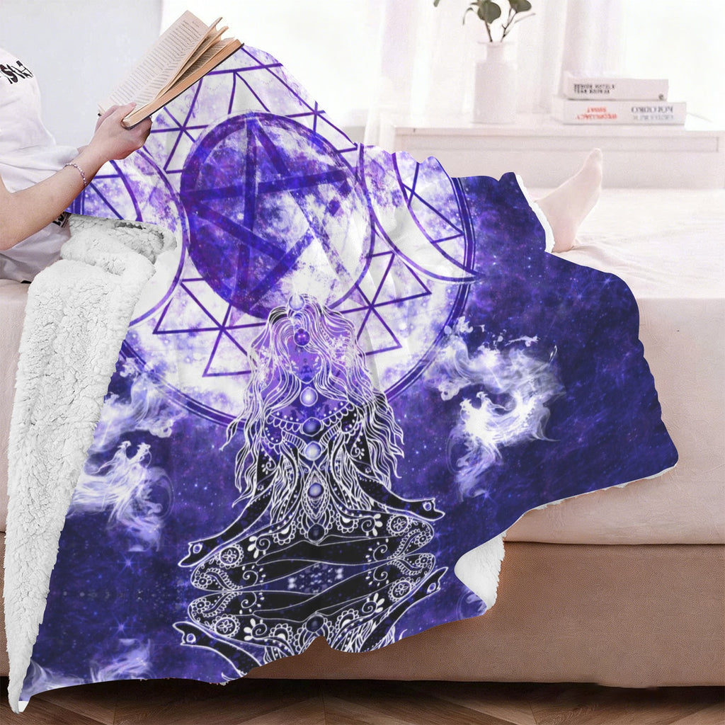 Katerina's Dragon's Eye Magickal Awakening Meditations Sherpa Fleece Blanket 60" x 80" | Ships from USA