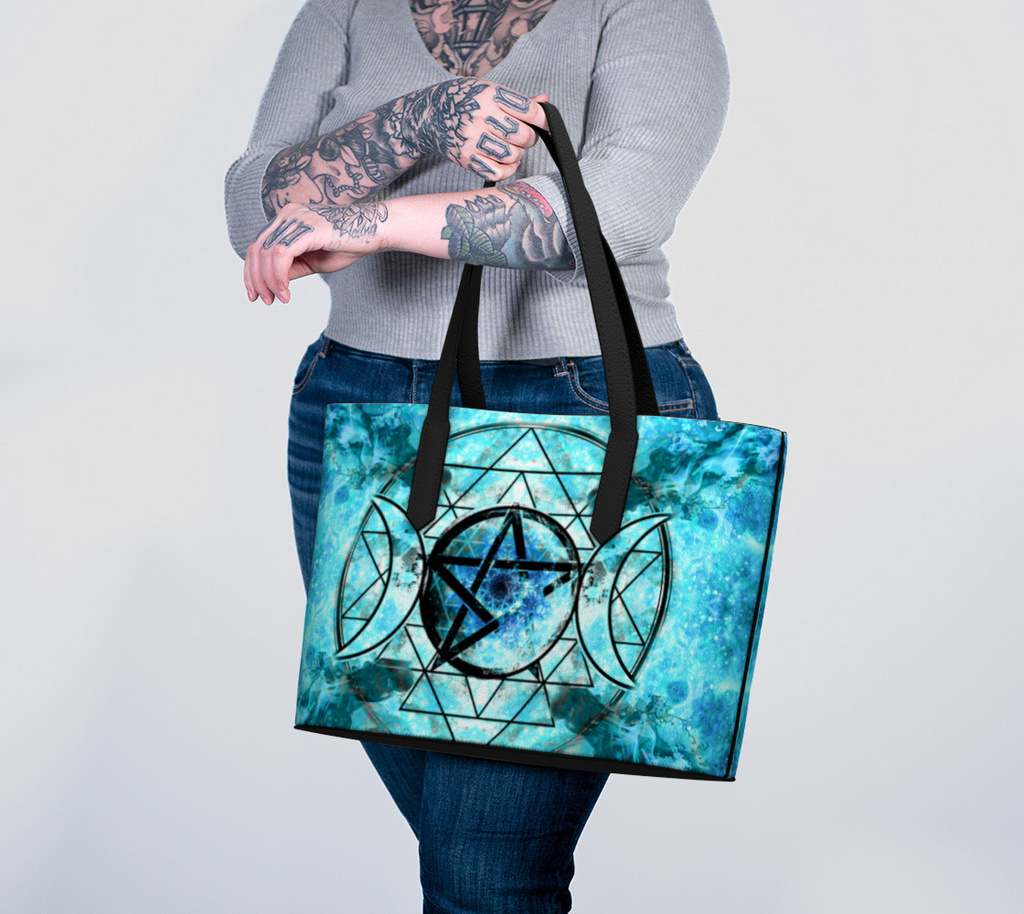 Amen Jin's all the White Horses Desires Triple Goddess Meditations Vegan Leather Tote