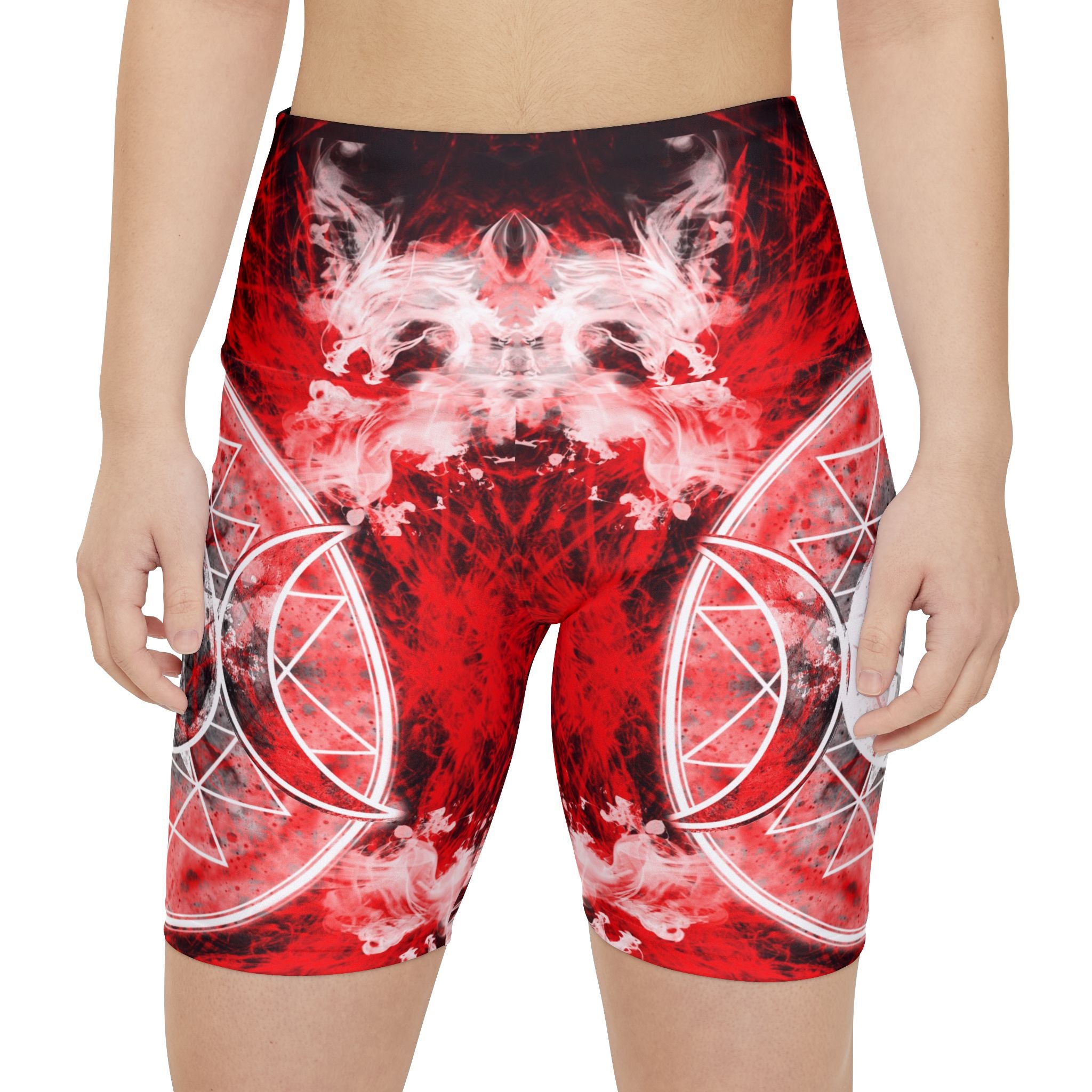 Katerina's Waiting for Hello Triple Goddess Meditations Women's Workout Shorts