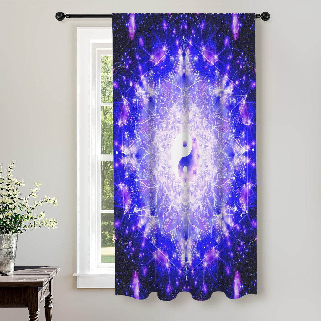 Katerina's Psyche Yin Yang Meditations Window Curtain 52" x 63" ( 1 Piece ) | Ships from USA