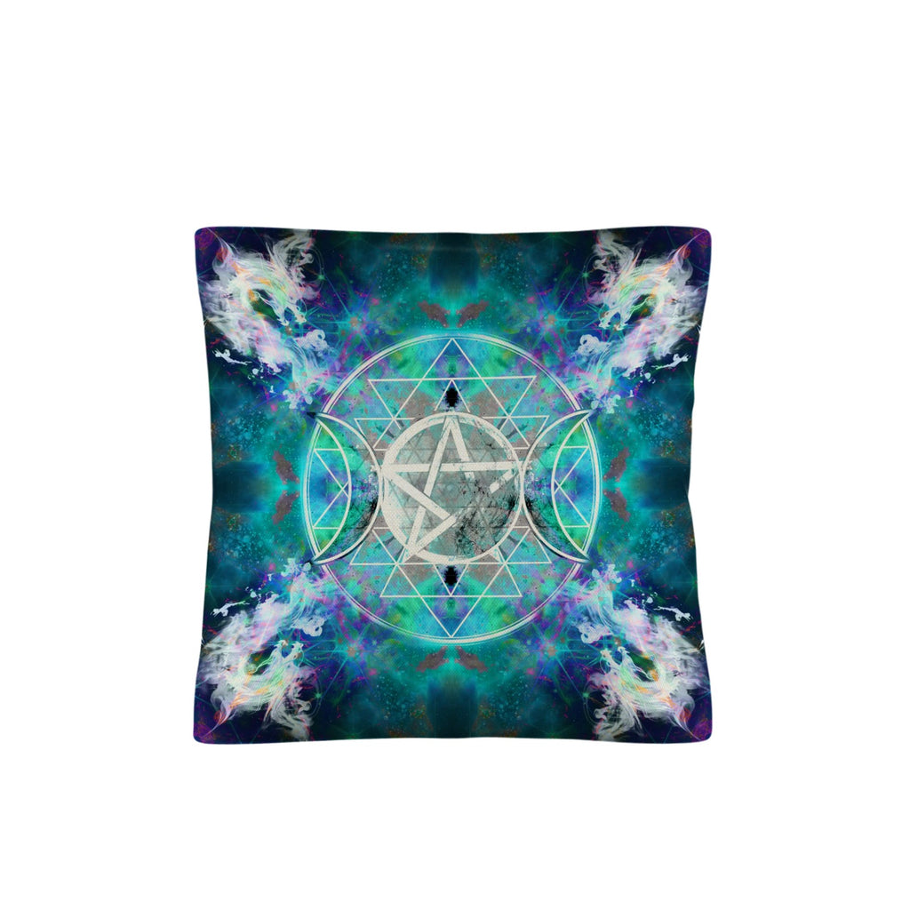 Katerina's Now & Forever Triple Goddess Meditations Linen Throw Pillow 18" x 18" ( 1 Piece ) | Ships from USA