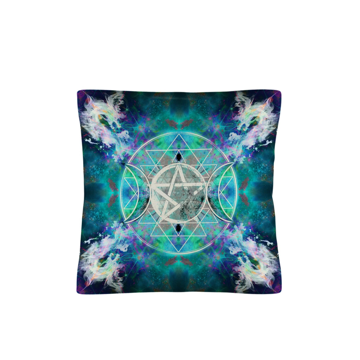 Katerina's Now & Forever Triple Goddess Meditations Linen Throw Pillow 18" x 18" ( 1 Piece ) | Ships from USA
