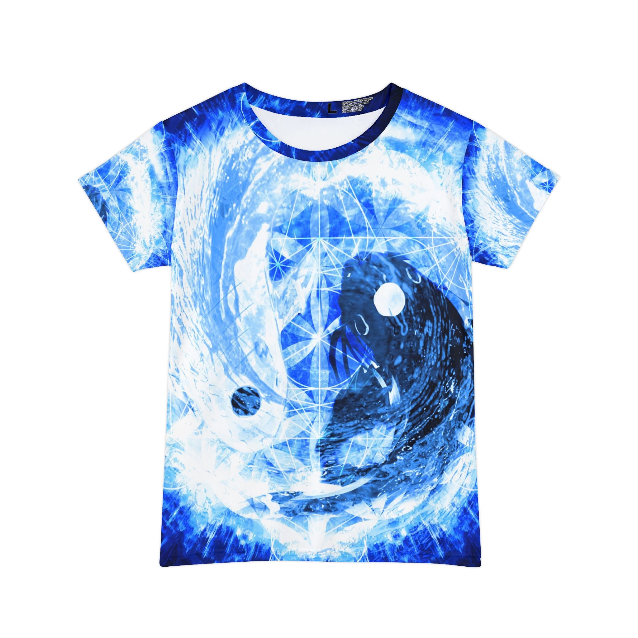Amen Jin's Blue Sun Koi Meditations Women's Short Sleeve Shirt