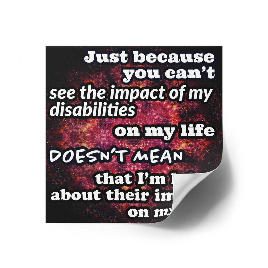 Katerina's Battle Symphony Desires 2023 "Just Because You Can't" Square Stickers, Indoor\Outdoor