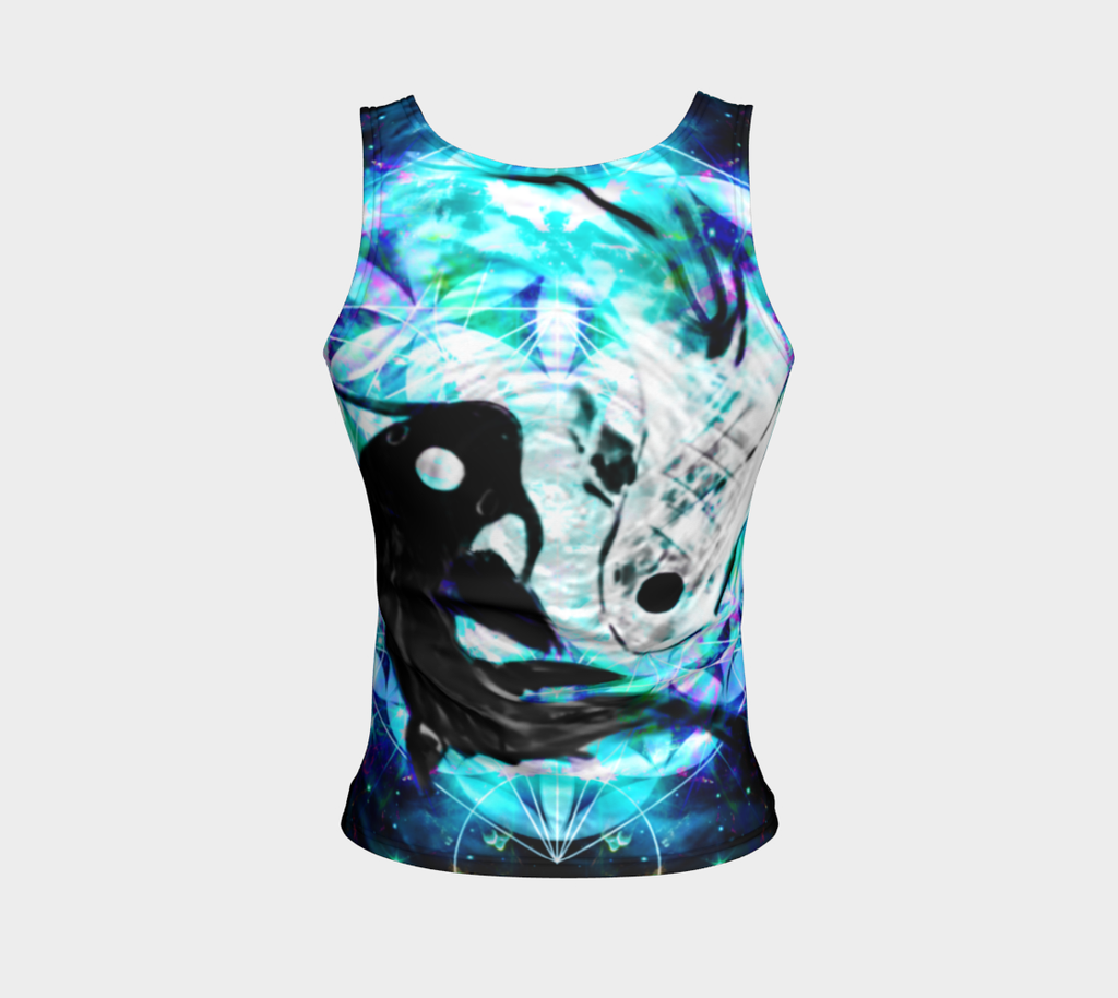 Katerina's Now and Forever Koi Meditations Fitted Tank Top