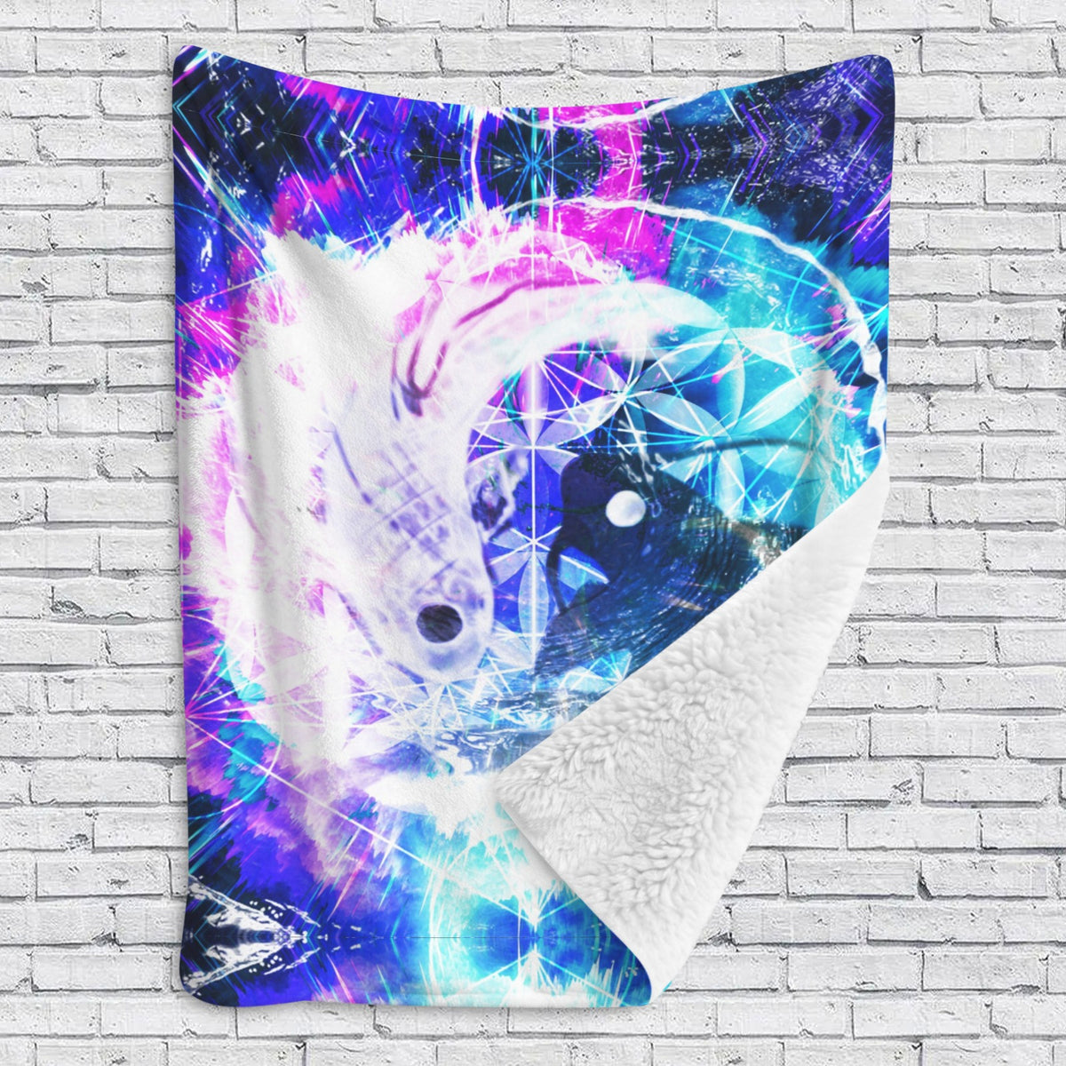 Creation's Koi Meditations Sherpa Fleece Blanket 60" x 80" | Ships from USA