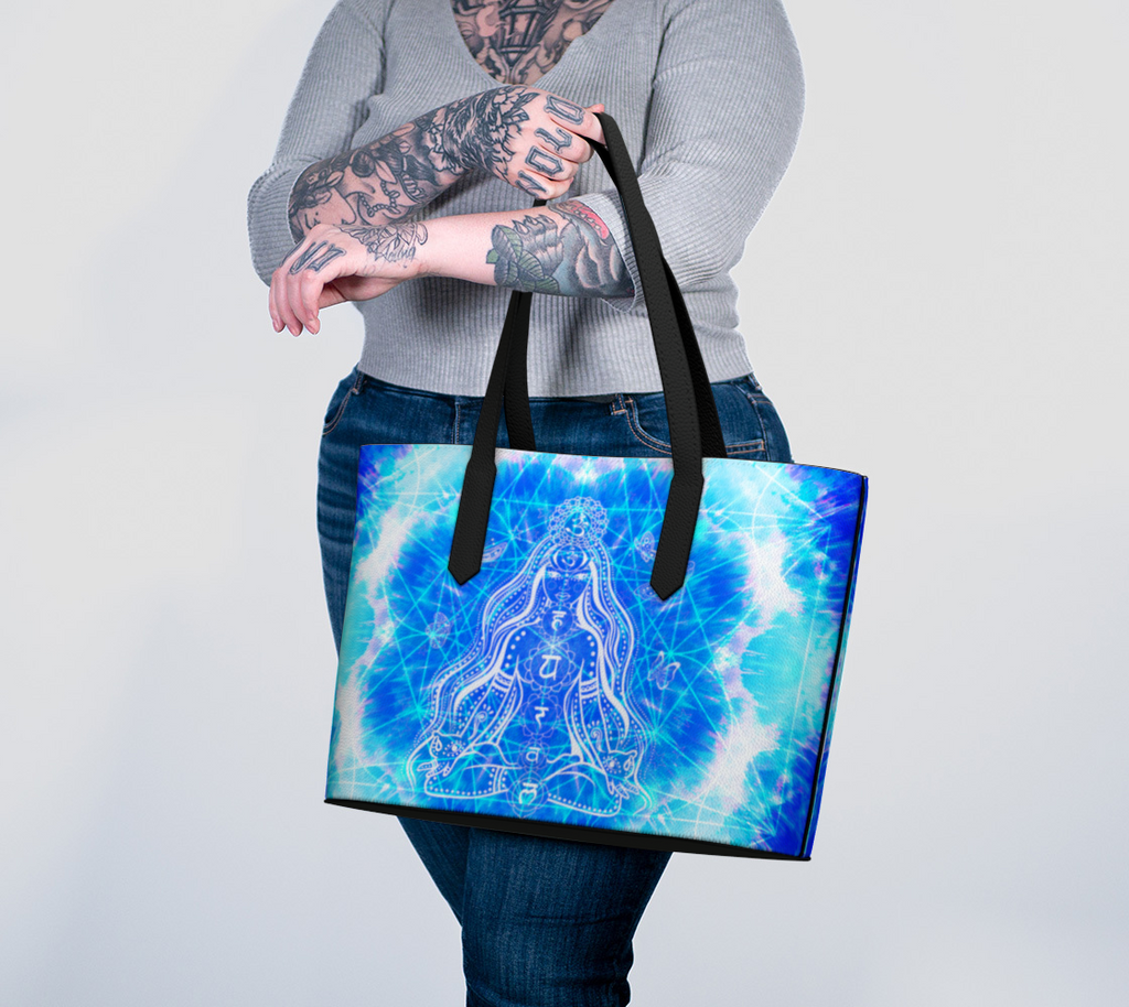 Amen Jin's Blue Sun Desires Cosmic Meditations Vegan Leather Tote