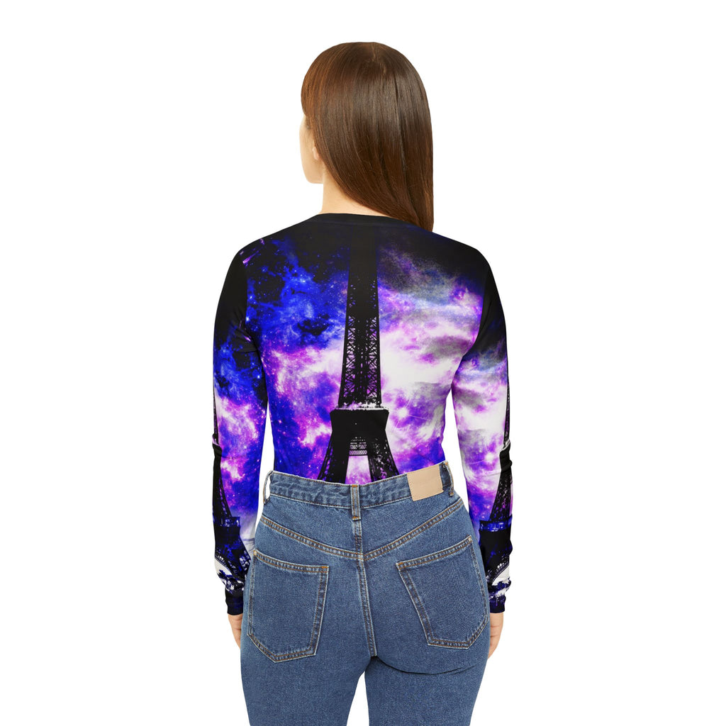 Amethyst Rose Parisian Dreams Long Sleeve V-neck Shirt