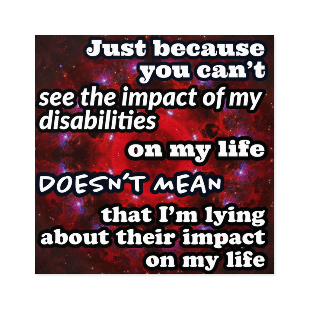 Katerina's Battle Symphony Desires "Just Because You Can't" Square Stickers, Indoor\Outdoor