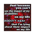 Katerina's Battle Symphony Desires "Just Because You Can't" Square Stickers, Indoor\Outdoor