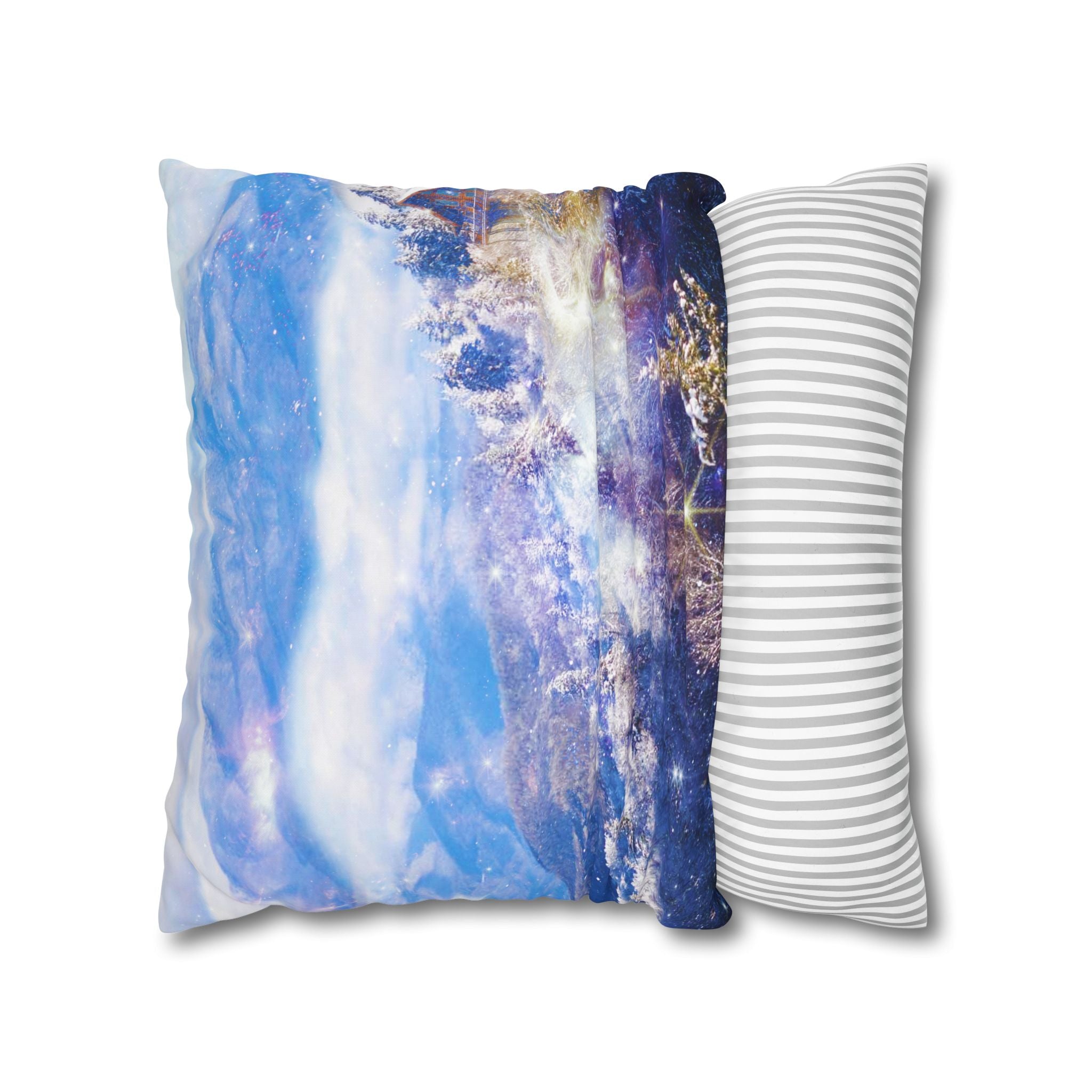 Katerina's Light a Way Smoky Mountain Dreams Square Poly Canvas Pillowcase