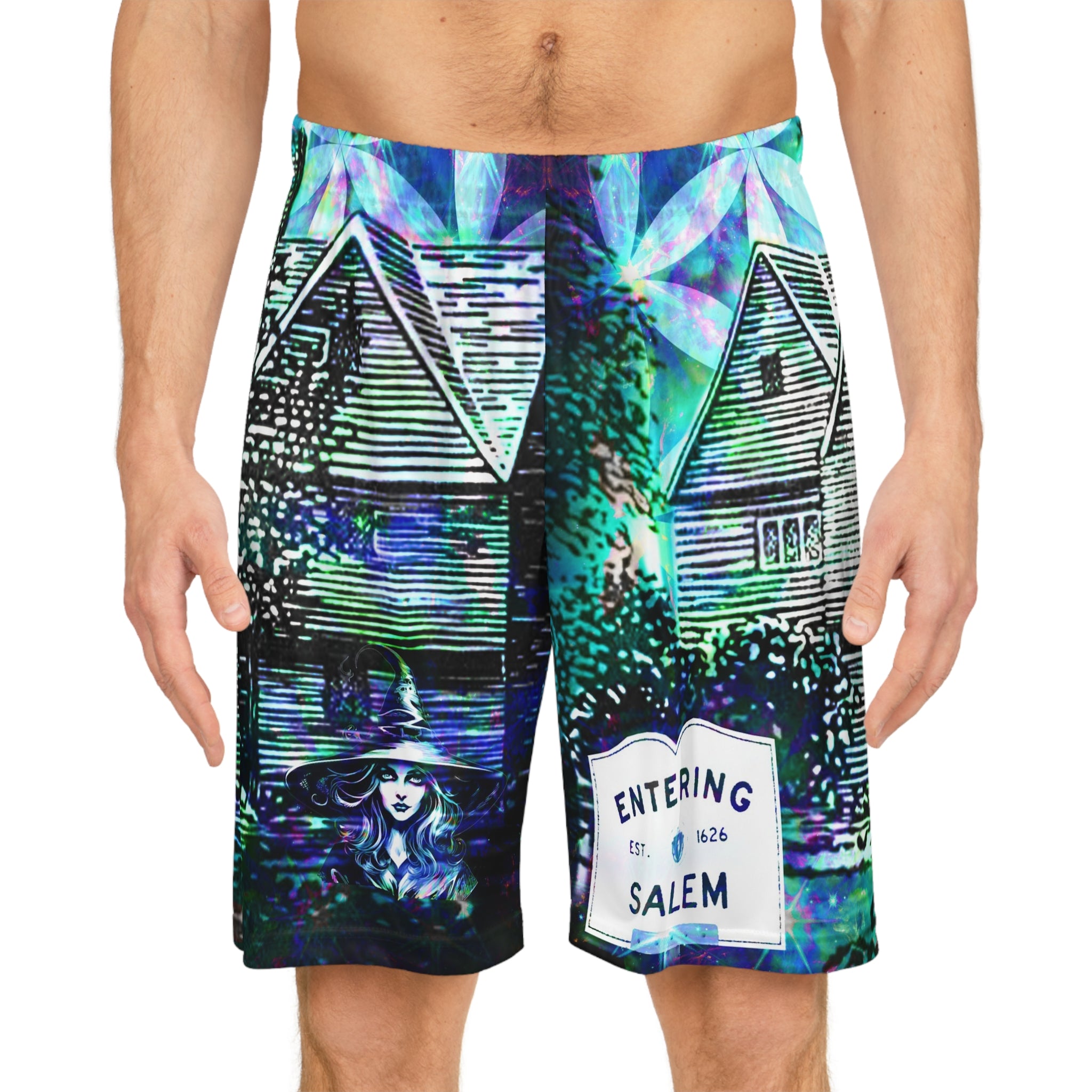 Katerina's Now and Forever Salem Witch Meditations Basketball Shorts