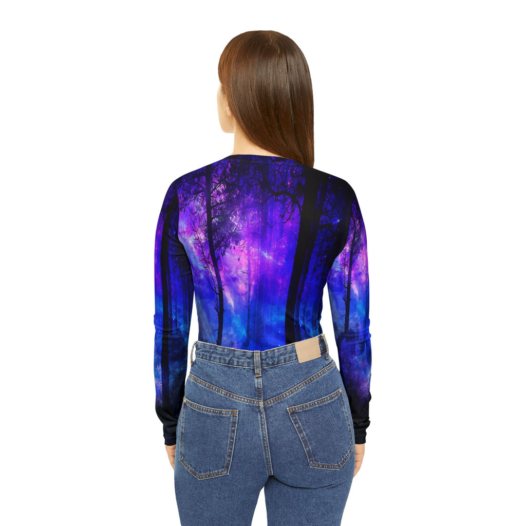Creation's Heaven Mystic Nights Dreams Women's Long Sleeve V-neck Shirt