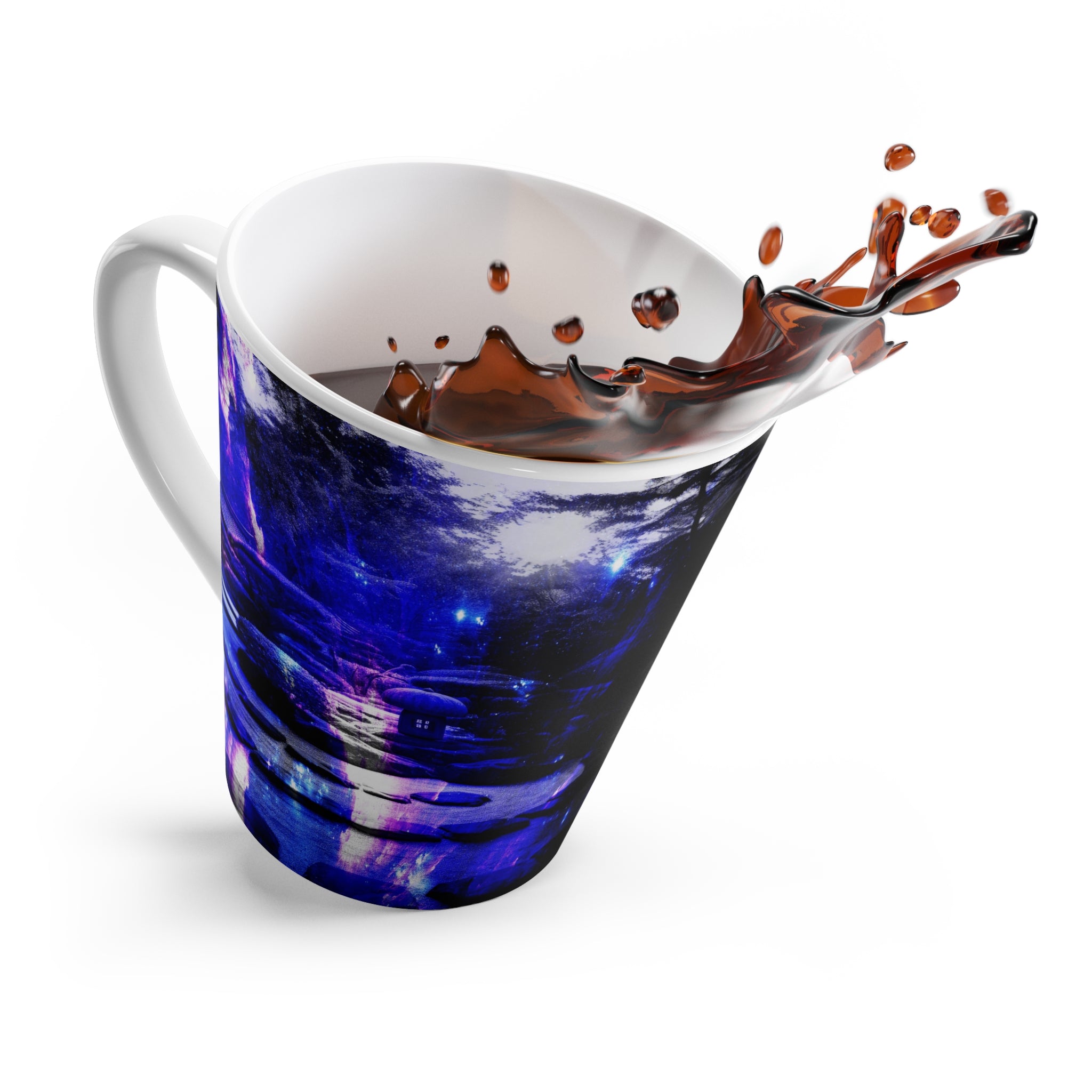 Amethyst Sapphire Tranquil Garden Dreams Latte Mug