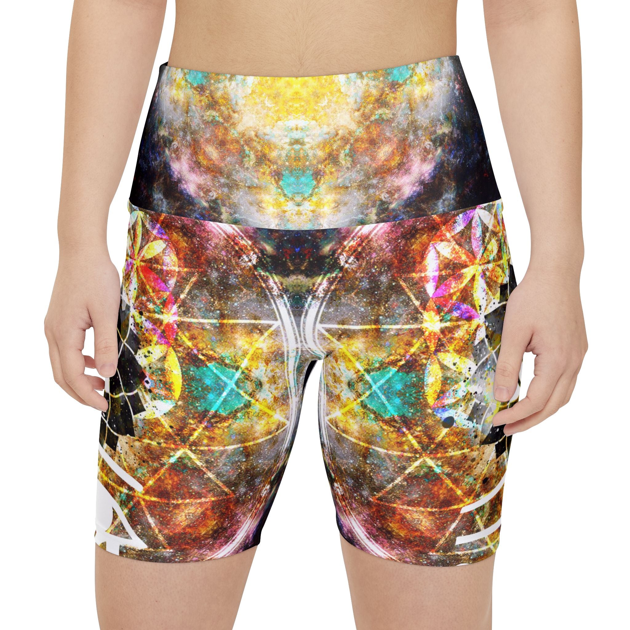 Amen Jin's Desires to Breathe Again Fairy Om Meditations Women's Workout Shorts