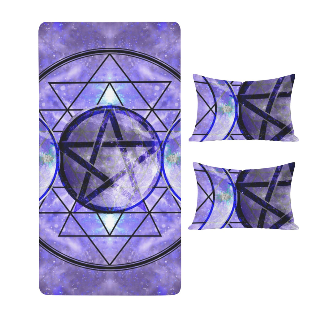 Katerina's Triple Goddess Magickal Desires Twin Bedding Set (Fitted Sheet + Pillowcases) | Ships from USA