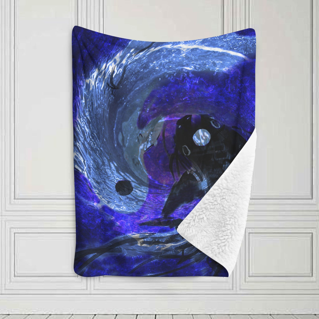 Katerina's Dragon's Eye Koi Desires Sherpa Fleece Blanket 30" x 40" | Ships from USA
