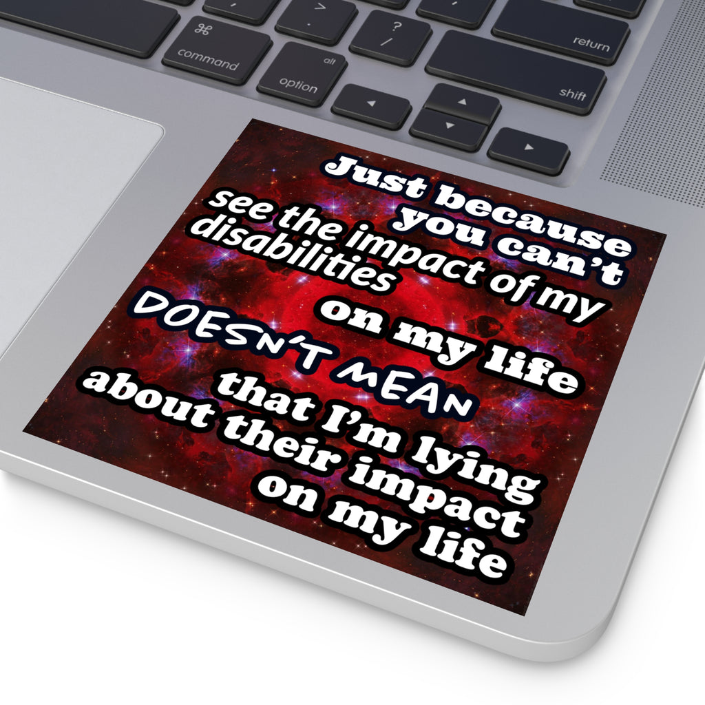 Katerina's Battle Symphony Desires "Just Because You Can't" Square Stickers, Indoor\Outdoor