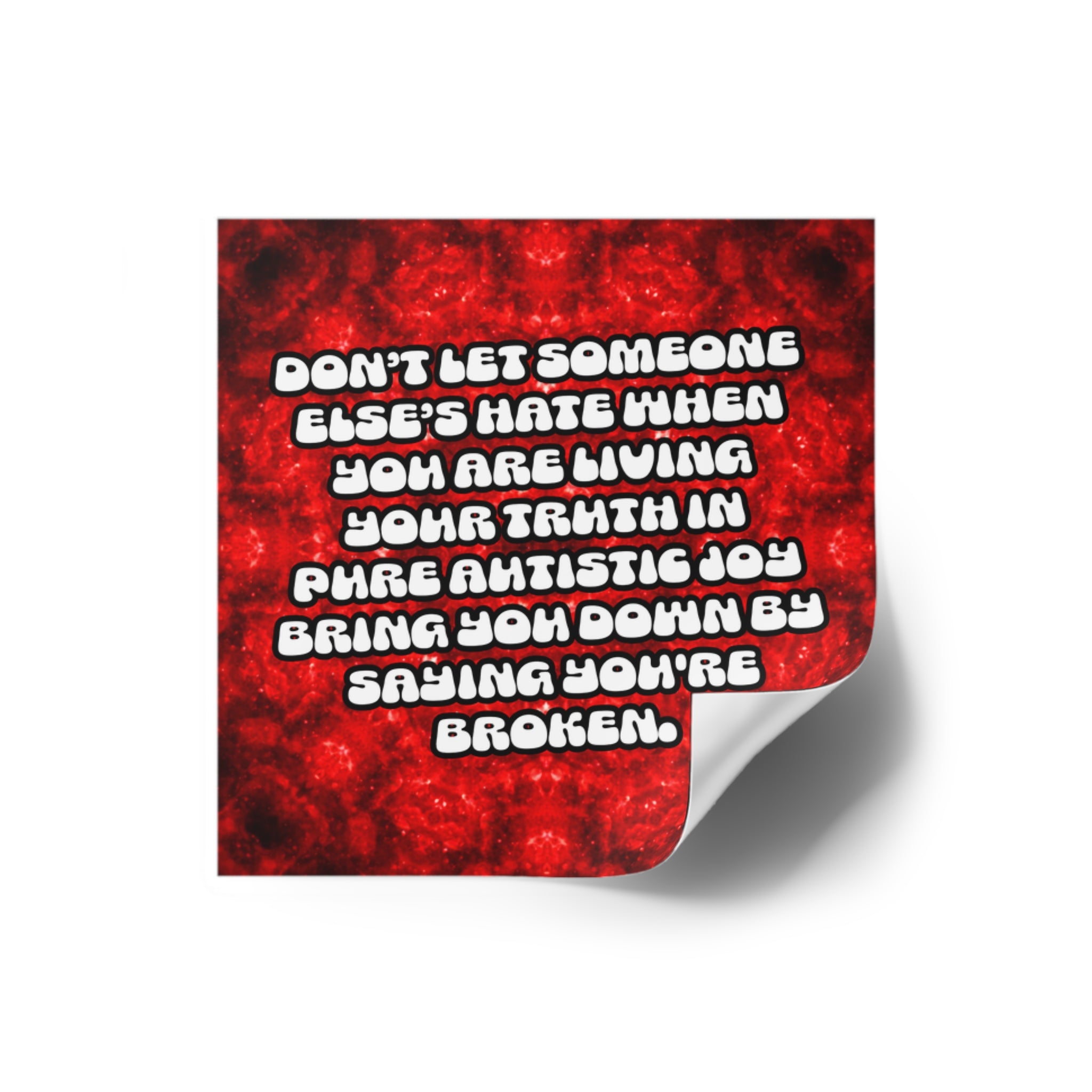 Katerina's Battle Symphony Desires 2022 "Don't Let" Square Stickers, Indoor\Outdoor