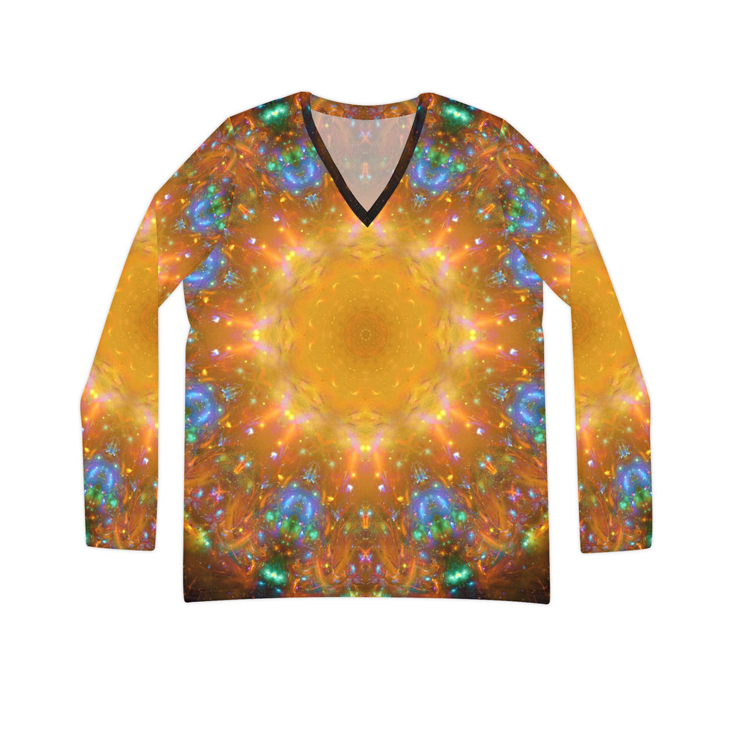 Amen Jin's Dreams of the Lake Desires Long Sleeve V-neck Shirt