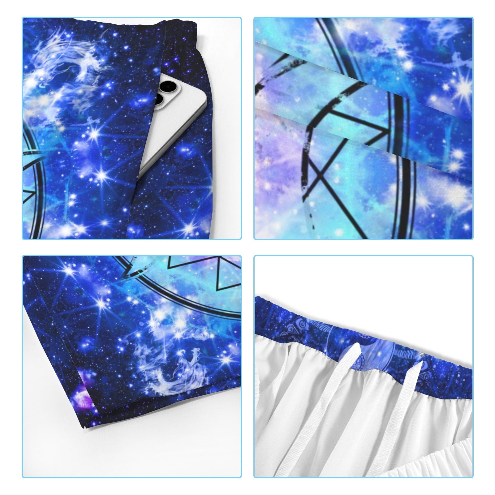 Amen Jin's Katerina's Eros & Psyche Magickal Awakening Meditations Men's All Over Print Beach Shorts (Sets 26) | Ships from USA