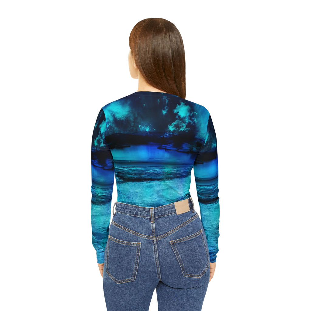 Dancing Lights Dreams Women's Long Sleeve V-Neck