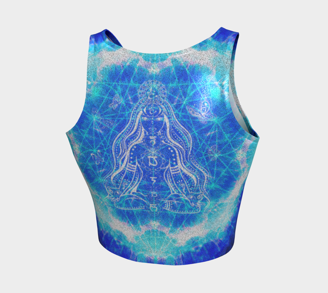 Amen Jin's Blue Sun Cosmic Meditations Athletic Crop Top