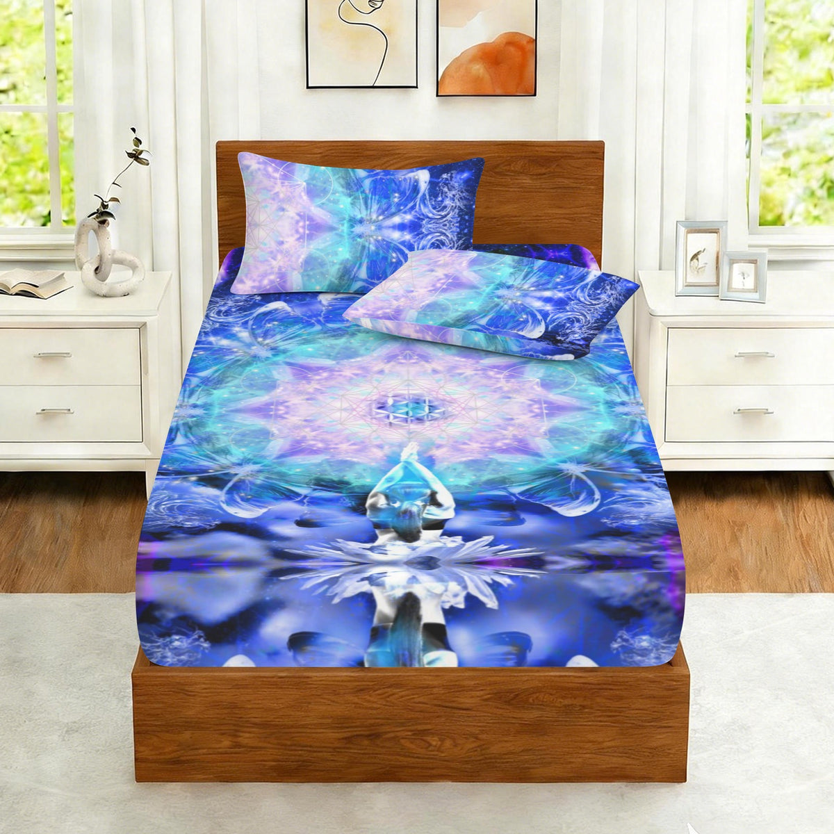 Amen Jin's Katerina's Eros & Psyche Metamorphosis Meditations Twin Bedding Set (Fitted Sheet + Pillowcases) | Ships from USA