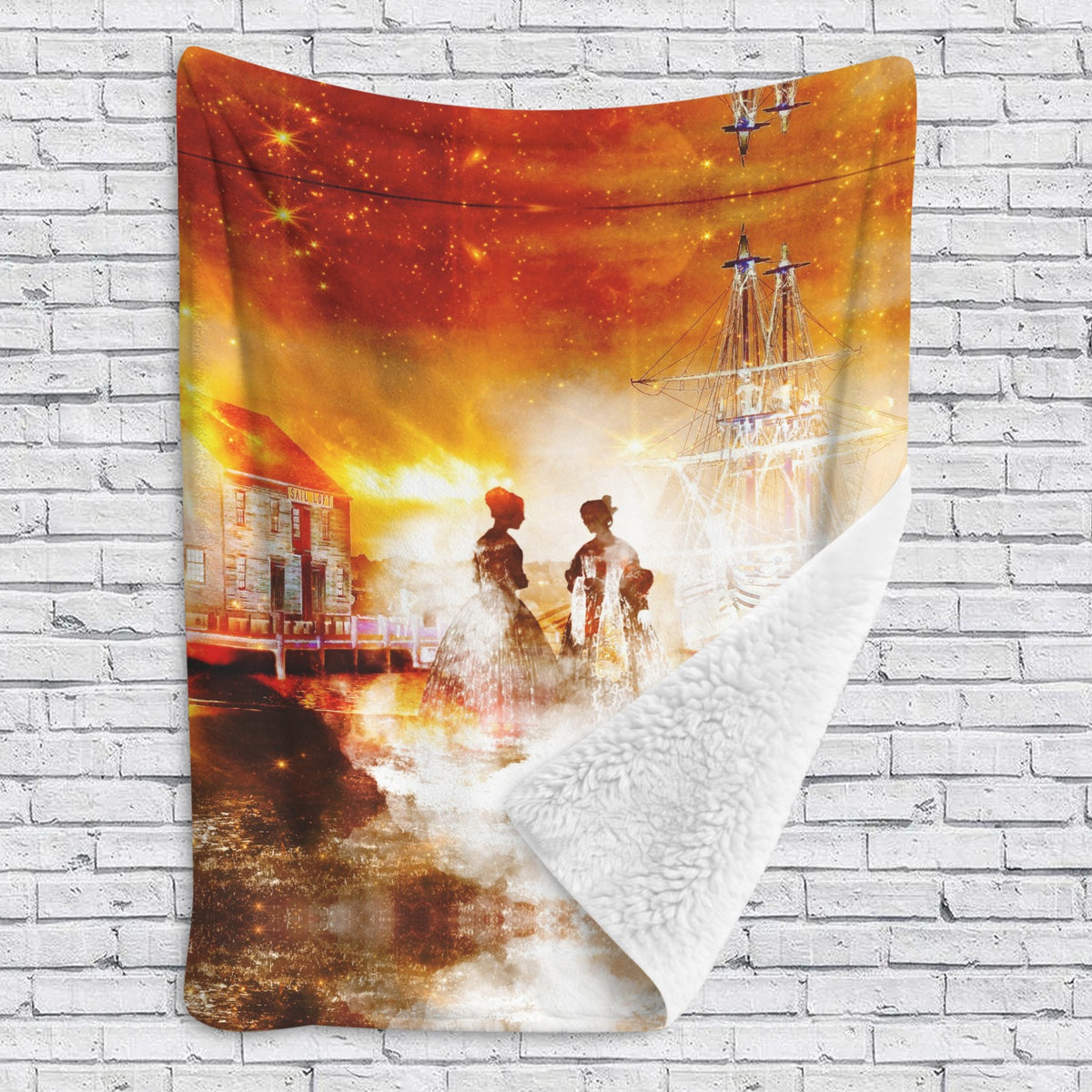 Samhain Eve Salem Dreams Sherpa Fleece Blanket 60" x 80" | Ships from USA