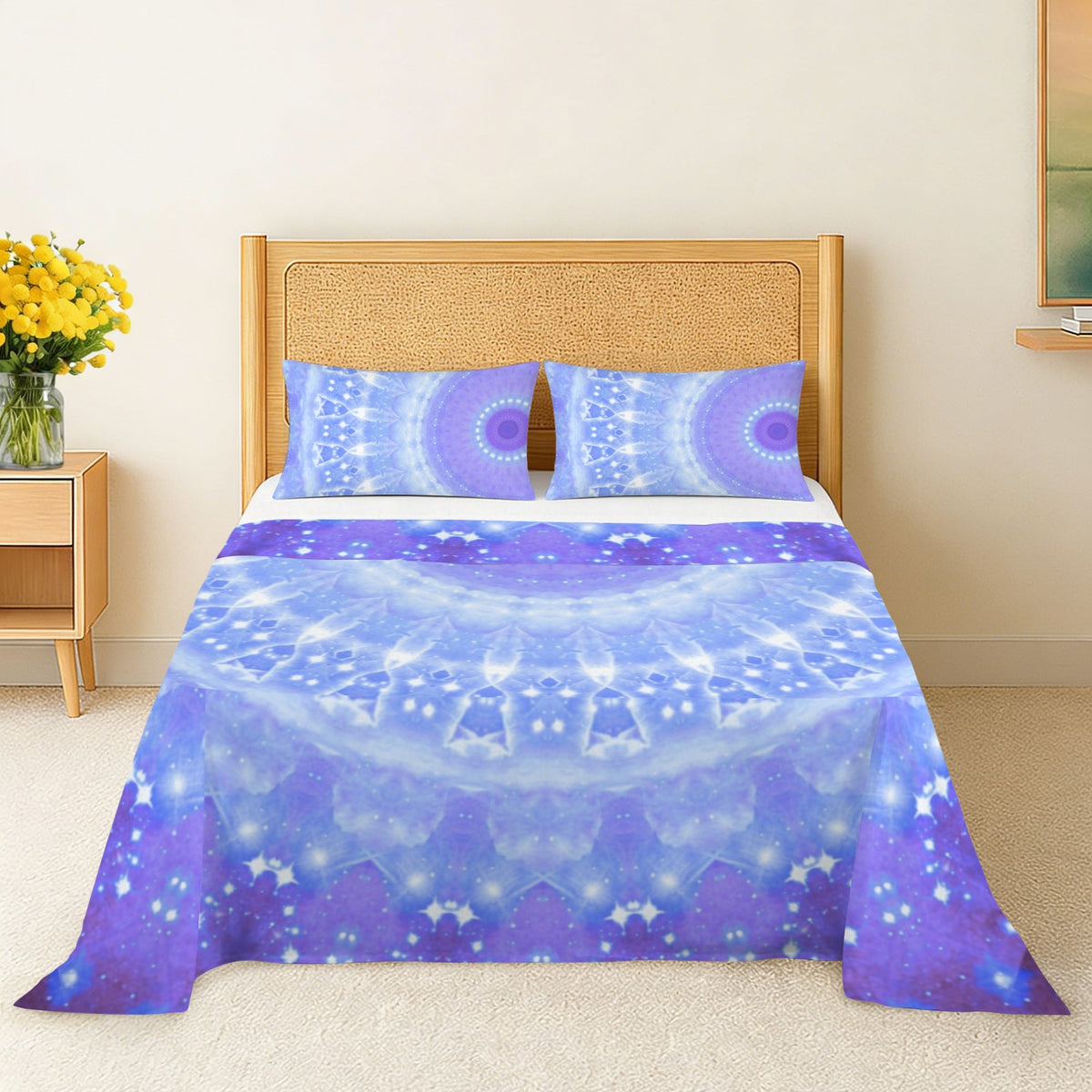 Katerina's Living on a Prayer Desires 3-Piece Bedding Set (Bed Sheet + Pillowcases)  | Ships from USA