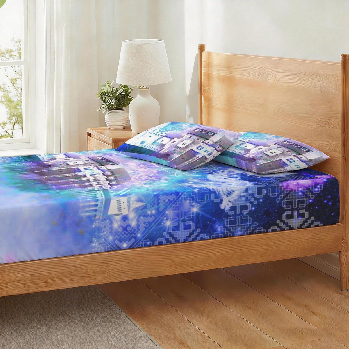 Amen Jin's Katerina's Eros & Psyche Dracularian Meditations Twin Bedding Set (Fitted Sheet + Pillowcases) | Ships from USA