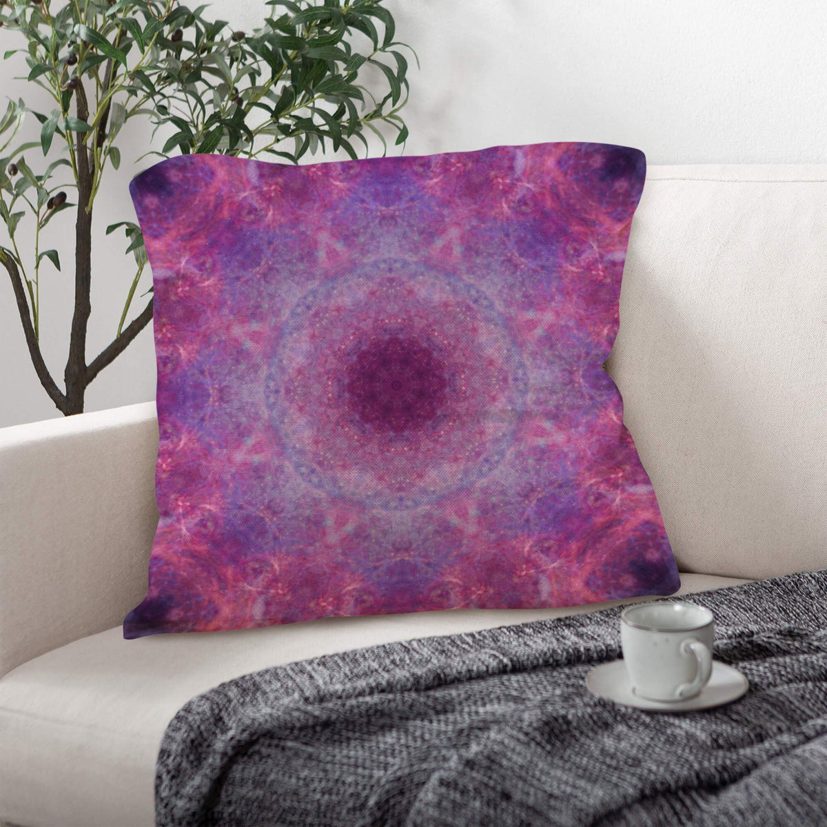 Katerina's Angelus Everlasting Desires Linen Throw Pillow 18" x 18" ( 1 Piece ) | Ships from USA