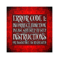 Katerina's Battle Symphony Red Instead Desires 2022 "Error Code 1" Square Stickers, Indoor\Outdoor