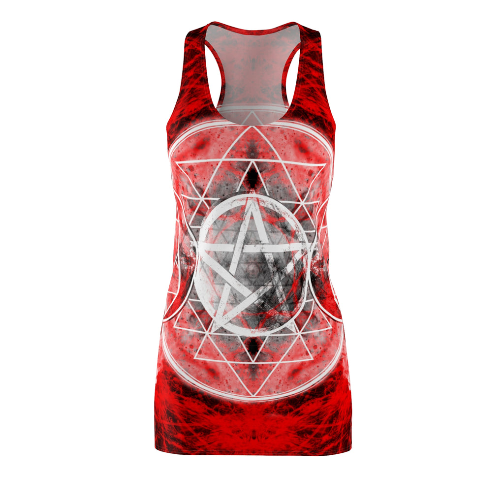 Katerina's Waiting for Hello Triple Goddess Meditations Women's Racerback Dress