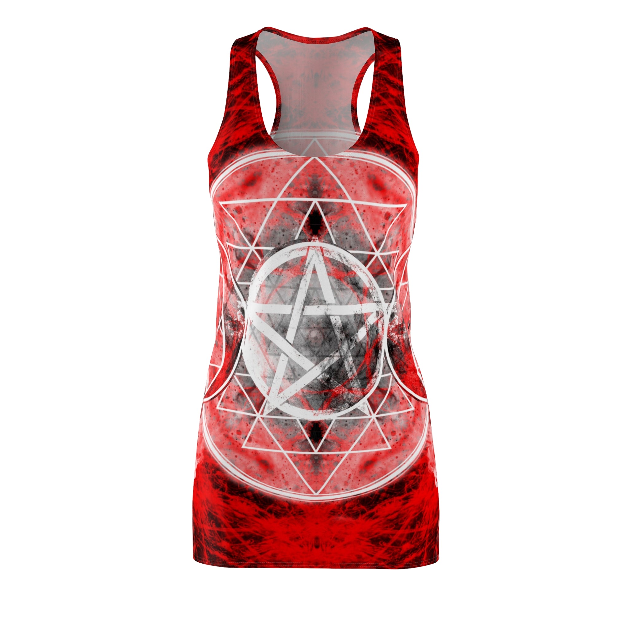 Katerina's Waiting for Hello Triple Goddess Meditations Women's Racerback Dress