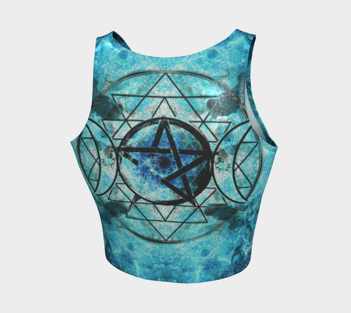 Amen Jin's all the White Horses Triple Goddess Meditations Athletic Crop Top