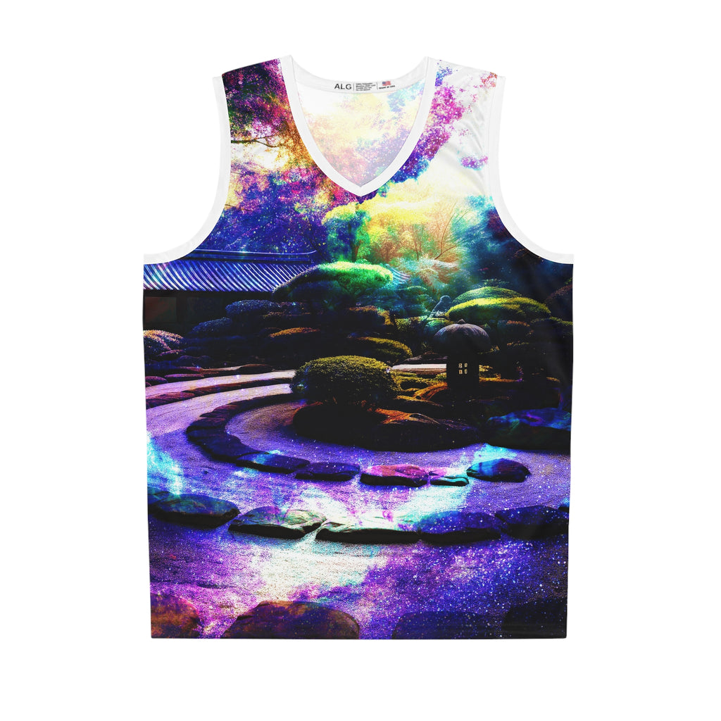 Spirited Marie Wide Awake Tranquil Garden Dreams Basketball Jersey