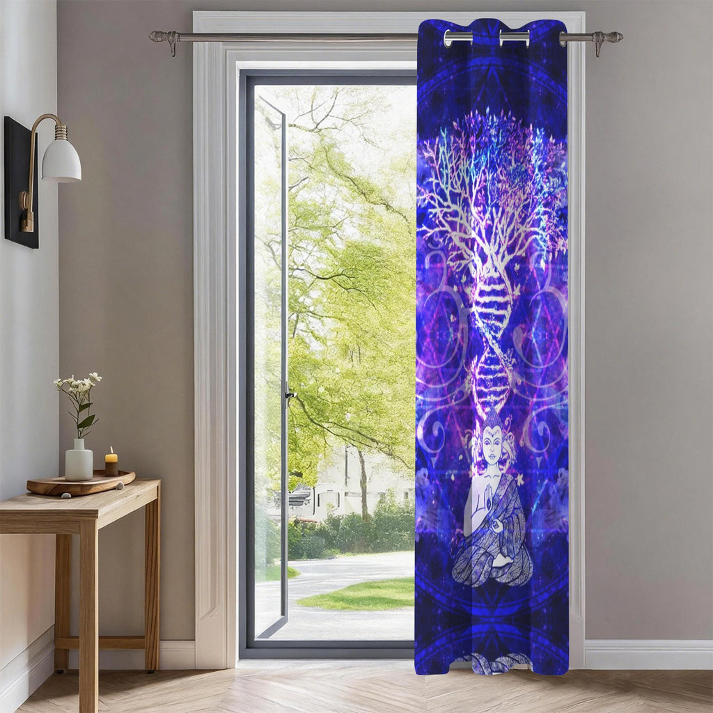 Katerina's Dragon's Eye Desires Buddha Meditations Grommet Curtain 42" x 84" ( 1 Piece ) | Ships from USA