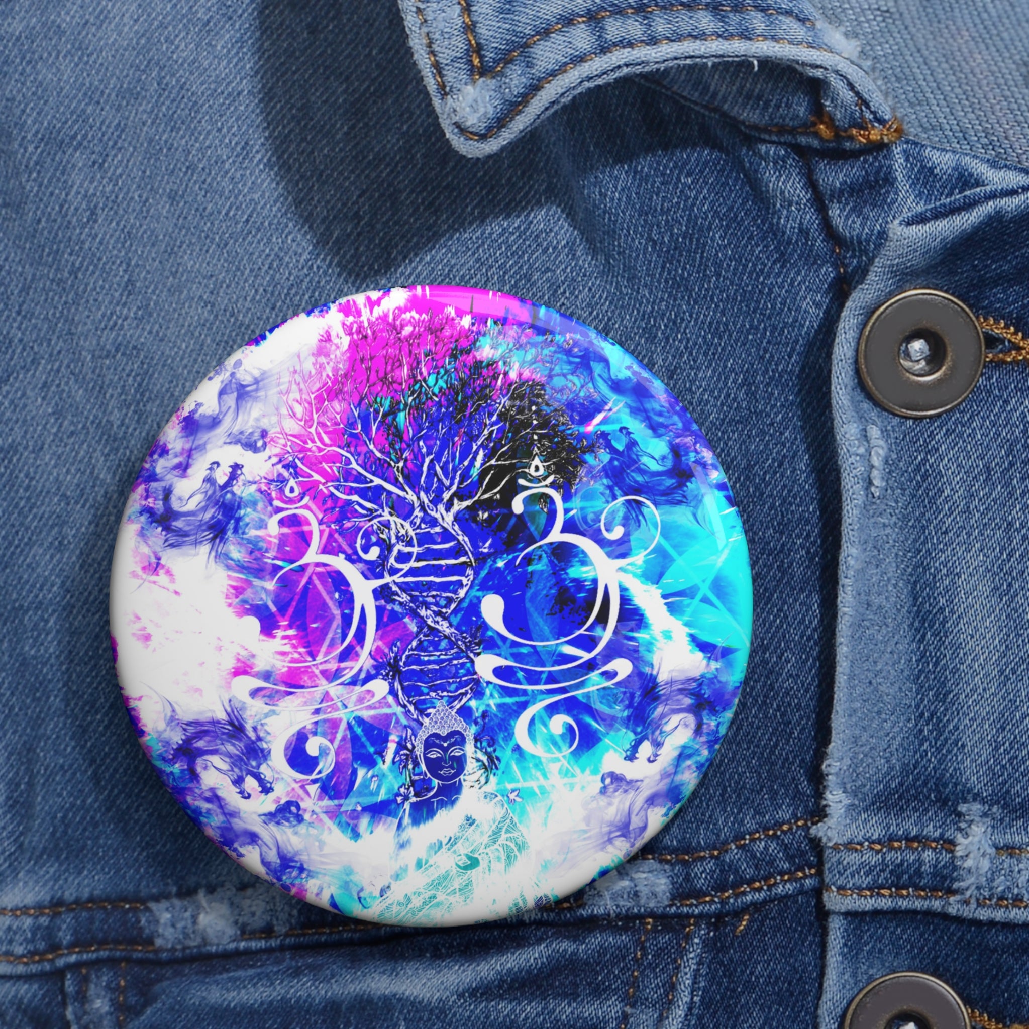 Creation's Buddha Meditations Pin Buttons