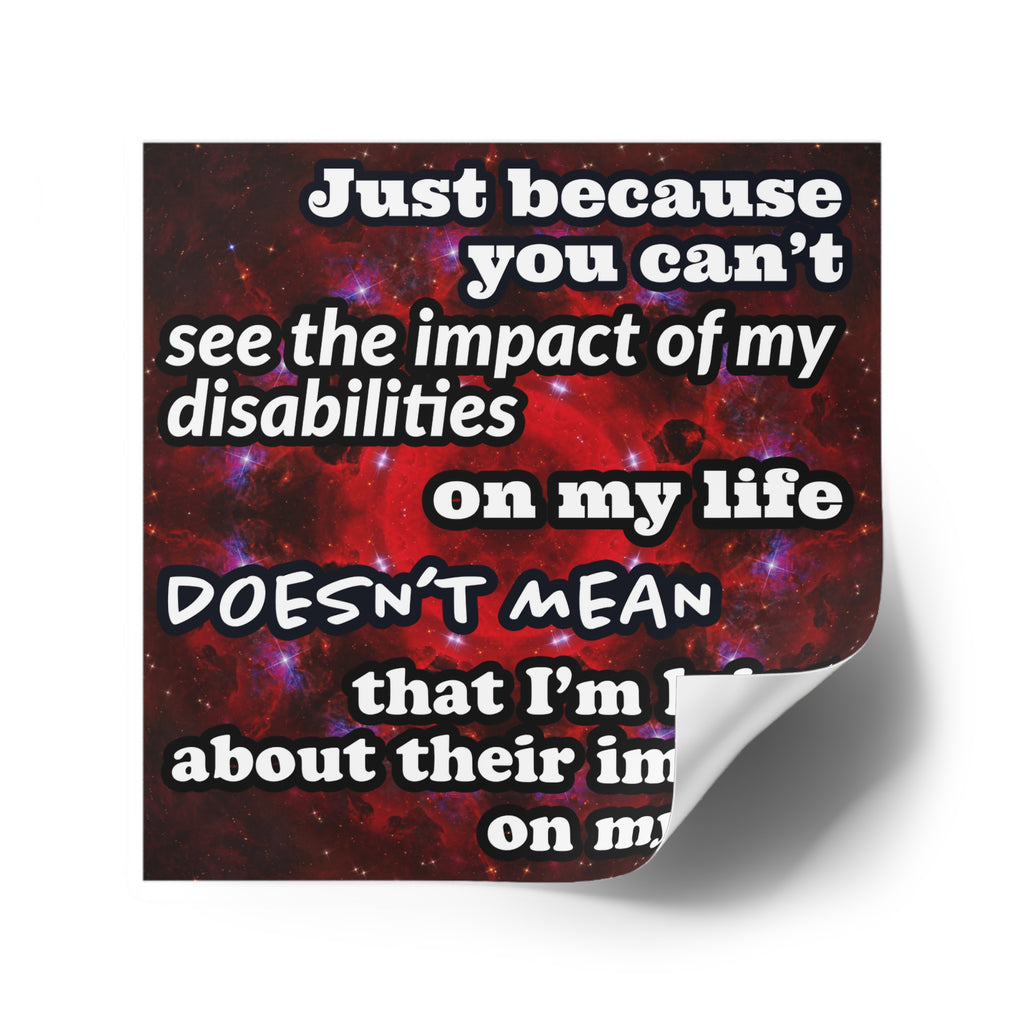 Katerina's Battle Symphony Desires "Just Because You Can't" Square Stickers, Indoor\Outdoor